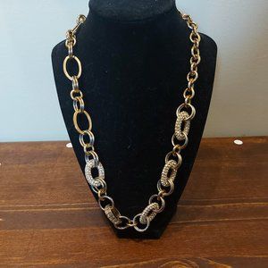 Chunky Gold Tone Looped Necklace